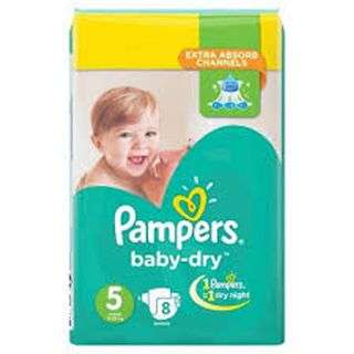 Pampers Baby Dry Size 5 Junior 11-25 kg 8 Pieces