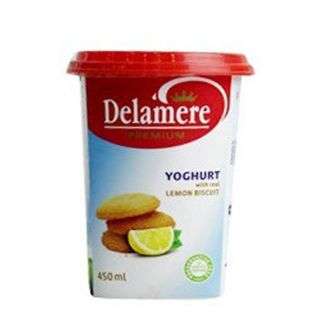 Delamere Premium Yoghurt With Real Lemon Biscuit 450 ml