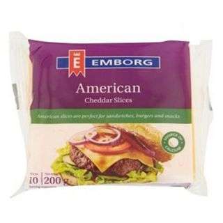 Emborg Processed American Cheese Sliced 200 g