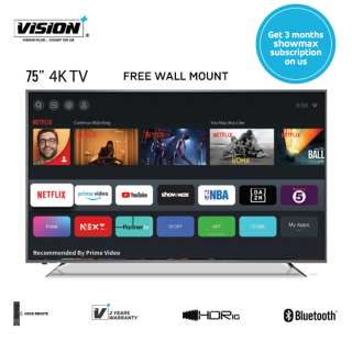 VISION PLUS 75" 4K FRAMELESS V+ OS SMART TV