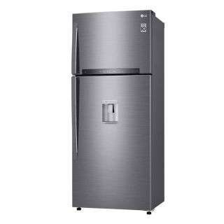 LG 437L/15.4 ft Double Door Fridge - Shiny Silver with Water Dispenser