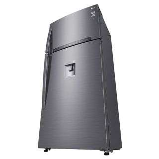 LG 471L/16.00 ft³ Double Door Fridge - Shiny Silver with Water Dispenser - Silver finishing