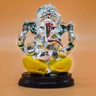 Lord Ganesha-Silver Yellow Tiny