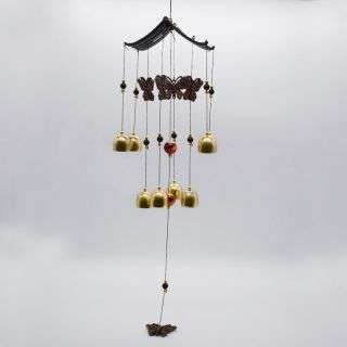 Butterflies With Gold Bells Wind Chime