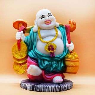 Laughing Buddha with Big Gold Coins 