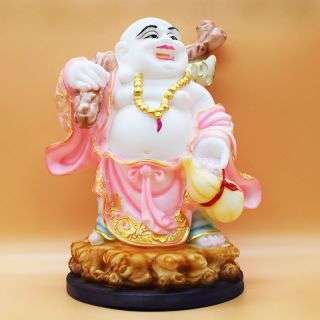 Laughing Buddha In Pink and Chain