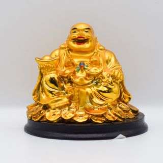 Laughing Buddha - Sitting on Gold Coins