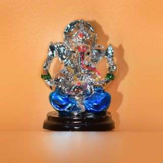 Lord Ganesha-Blue Silver