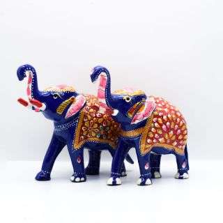 Blue Elephants Medium - 2 pieces