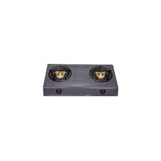 Ohms Black Gas Stove 2 Burner Ogs-C2Tb